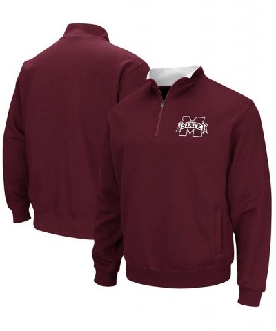 Men's Maroon Mississippi State Bulldogs Tortugas Logo Quarter-Zip Jacket $33.59 Sweatshirt