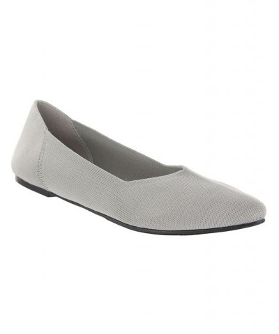 Women's Kerri Pointed Toe Flat Gray $33.60 Shoes
