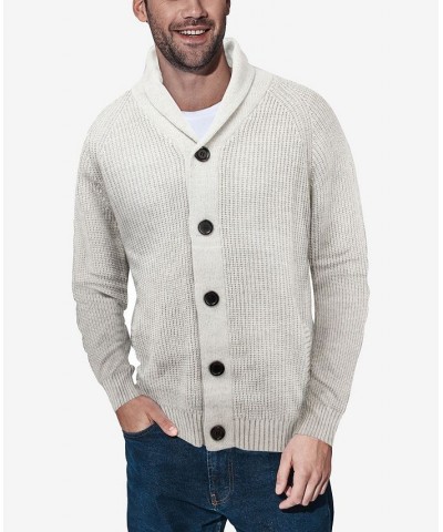 Men's Shawl Collar Cardigan Gray $45.76 Sweaters