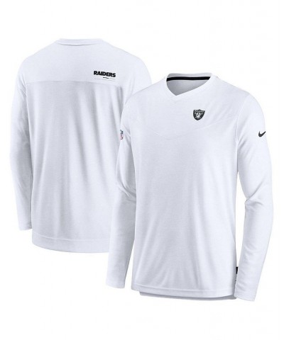 Men's Gray Las Vegas Raiders 2022 Sideline Coach Chevron Lock Up Performance Long Sleeve T-shirt $29.69 T-Shirts