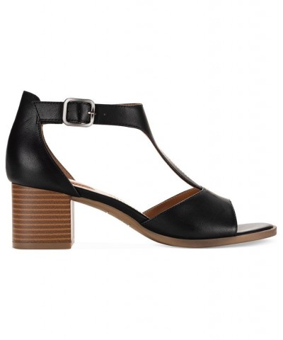 Kendaall T-Strap Dress Sandals Black $38.96 Shoes