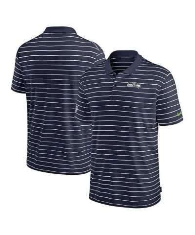 Men's College Navy Seattle Seahawks Sideline Lock Up Victory Performance Polo Shirt $39.20 Polo Shirts
