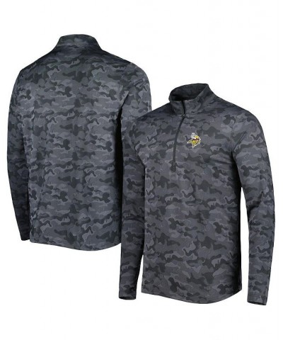 Men's Black Minnesota Vikings Brigade Quarter-Zip Sweatshirt $44.00 Sweatshirt