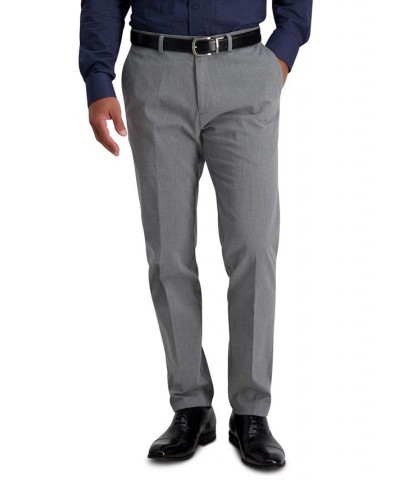 Men’s Iron Free Premium Khaki Slim-Fit Flat-Front Pant Gray $30.79 Pants
