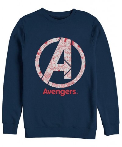 Marvel Men's Avengers Endgame Line Art Logo, Crewneck Fleece Blue $27.50 Sweatshirt