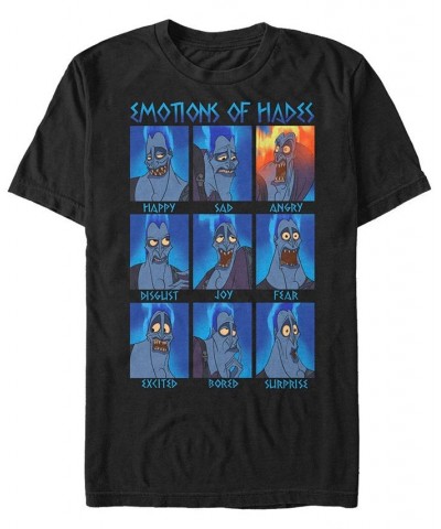 Disney Men's Hercules Hades Emotions, Short Sleeve T-Shirt Black $14.35 T-Shirts