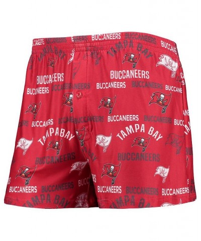 Men's Red Tampa Bay Buccaneers Flagship Allover Print Knit Boxers $15.39 Underwear