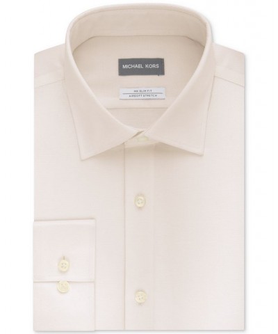 Men's Slim Fit Airsoft Performance Non-Iron Dress Shirt Ecru $23.54 Dress Shirts