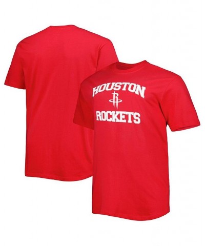 Men's Red Houston Rockets Big and Tall Heart and Soul T-shirt $18.40 T-Shirts