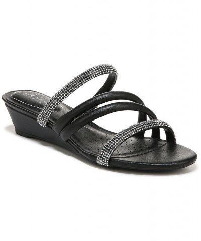 Yours Truly-2 Strappy Sandals Black $32.80 Shoes