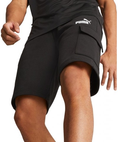 Men's Cargo French Terry Fleece Logo 10" Shorts Black $18.80 Shorts