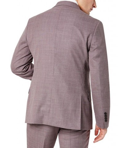 Men's Slim-Fit Berry Stripe Wool Suit Jacket Purple $191.40 Suits