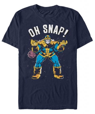 Marvel Men's Comic Collection Thanos Oh Snap Short Sleeve T-Shirt Blue $19.24 T-Shirts