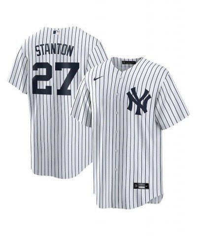Men's Giancarlo Stanton White New York Yankees Home Replica Player Name Jersey $50.75 Jersey