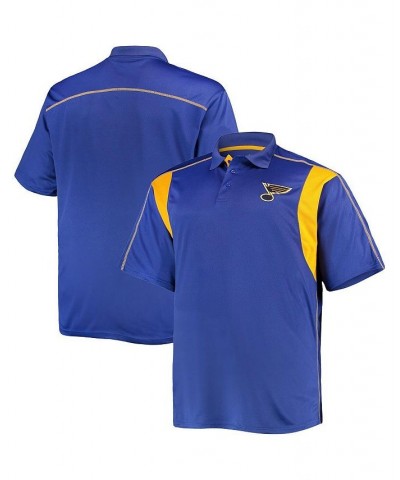 Men's Blue St. Louis Blues Big and Tall Birdseye Polo Shirt $27.60 Polo Shirts