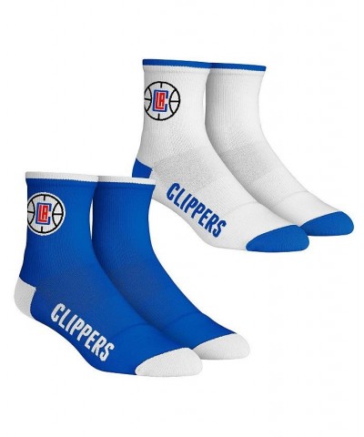 Men's Socks LA Clippers Core Team 2-Pack Quarter Length Sock Set $13.20 Socks