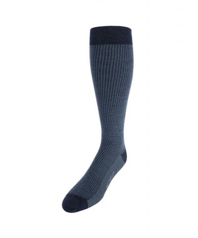 Charlie Over The Calf Houndstooth Merino Wool Socks Gray $15.20 Socks