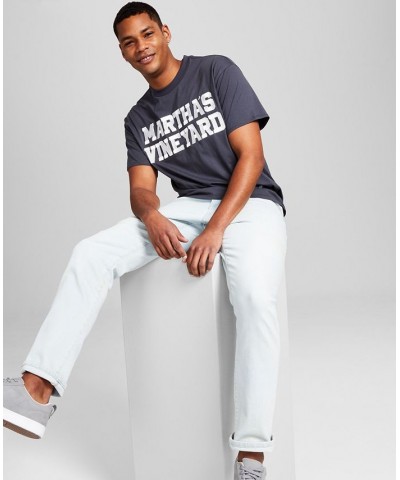 Men's Martha's Vineyard Embroidered T-Shirt Gray $15.40 T-Shirts