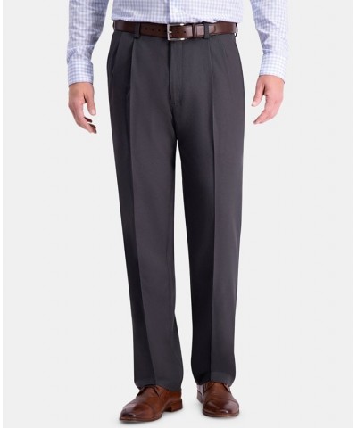 Men's Cool 18 PRO Classic-Fit Expandable Waist Pleated Stretch Dress Pants Dark Heather Grey $24.20 Pants