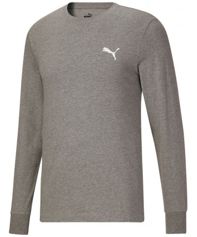 Men's Long Sleeve Logo Tee Gray $17.23 T-Shirts