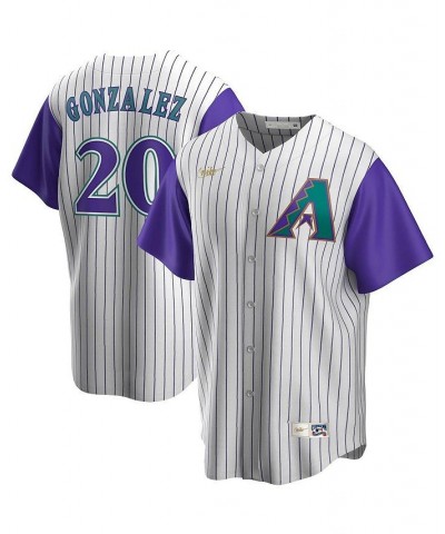 Men's Luis Gonzalez Cream, Purple Arizona Diamondbacks Alternate Cooperstown Collection Player Jersey $72.50 Jersey