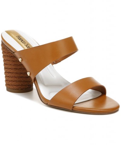 Olas Slide Dress Sandals Brown $53.90 Shoes