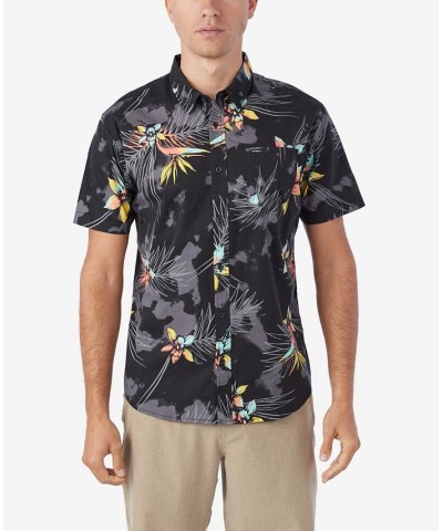 Men's Quiver Stretch Short Sleeve Standard Woven Shirt Multi $37.53 Shirts
