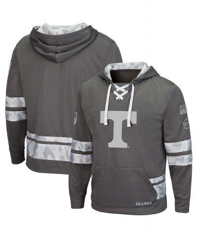 Men's Gray Tennessee Volunteers OHT Military-Inspired Appreciation Lace-Up Pullover Hoodie $35.20 Sweatshirt
