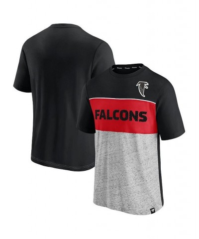 Men's Black, Heather Gray Atlanta Falcons Throwback Colorblock T-shirt $23.19 T-Shirts
