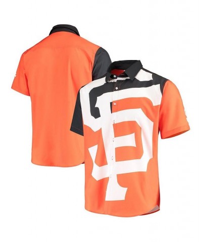 Men's Orange San Francisco Giants Big Logo Button-Up Shirt $34.44 Shirts