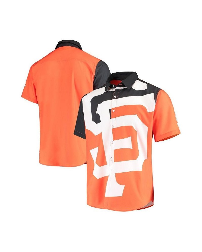 Men's Orange San Francisco Giants Big Logo Button-Up Shirt $34.44 Shirts